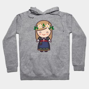 Cute Traditional Scandinavian Girl Hoodie